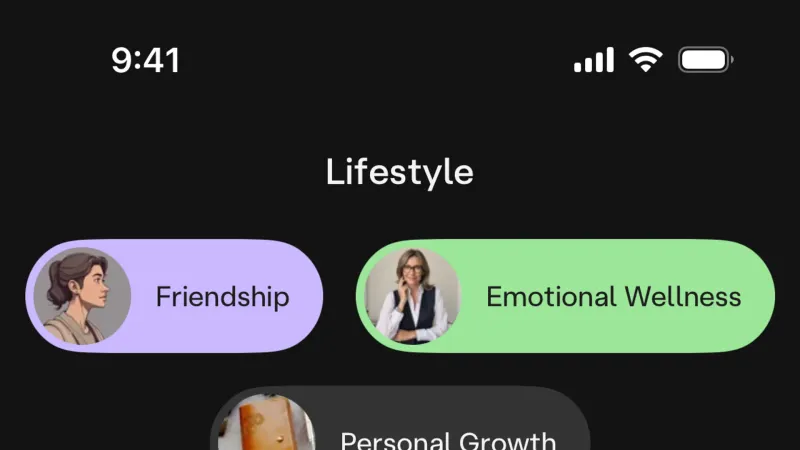 Select — Character.AI, AI & ML UI
