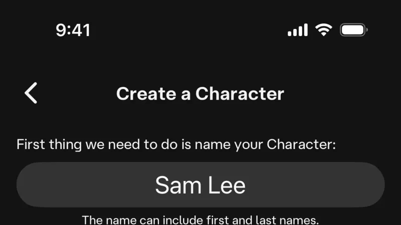 Text Field — Character.AI, AI & ML UI