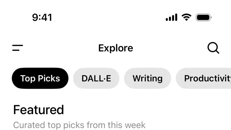 Suggestions & Similar Items — ChatGPT, AI & ML UI