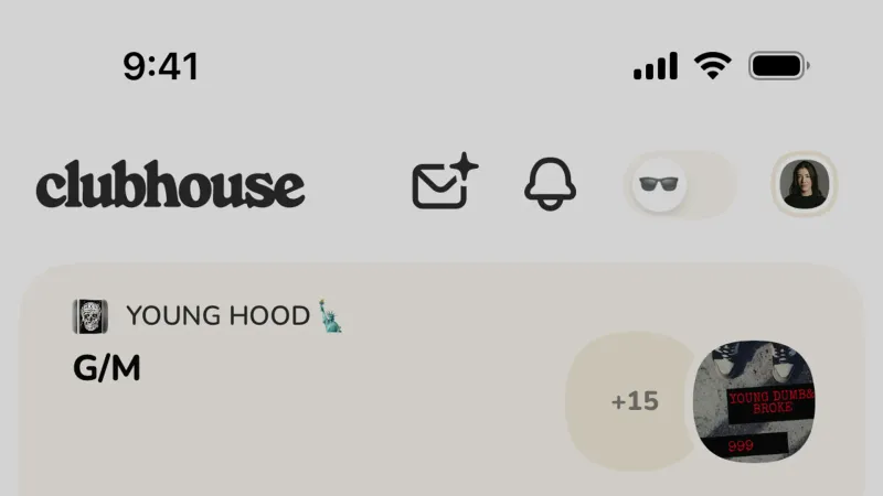 Bottom Sheet — Clubhouse, Social UI