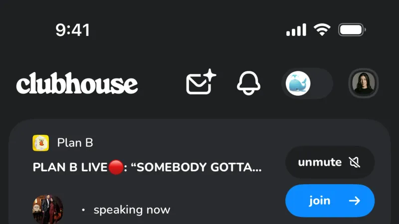 Dark Mode — Clubhouse, Social UI
