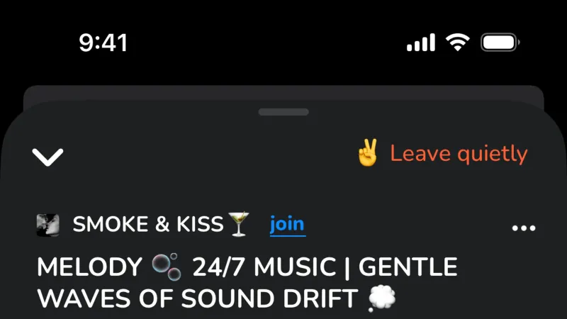 Dark Mode — Clubhouse, Social UI