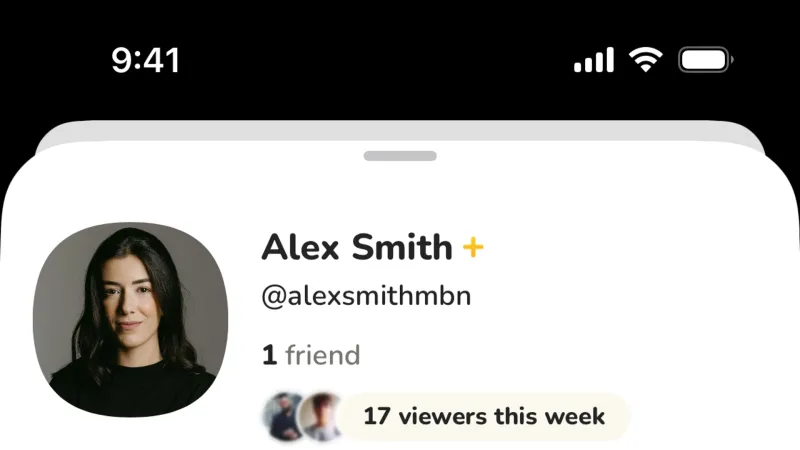 My Account & Profile — Clubhouse, Social UI