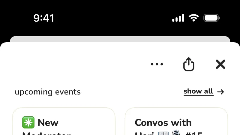 Floating Action Button — Clubhouse, Social UI