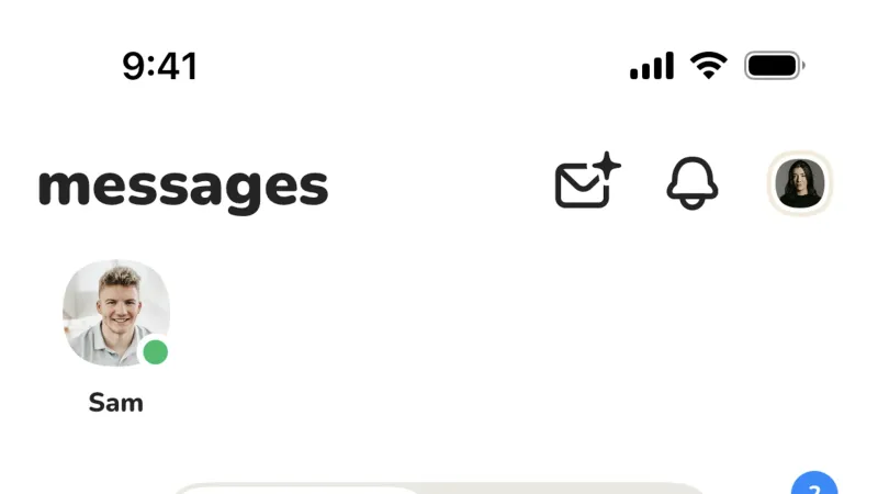 Emails & Messages — Clubhouse, Social UI