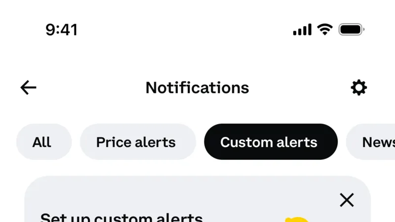 Empty State — Coinbase, Fintech UI