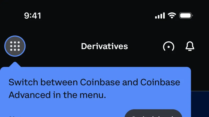 Guided Tour & Tutorial — Coinbase, Fintech UI