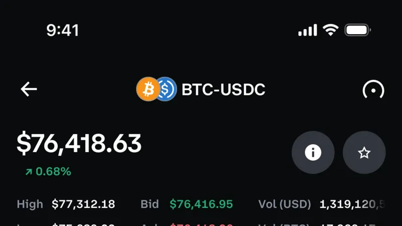 Charts — Coinbase, Fintech UI