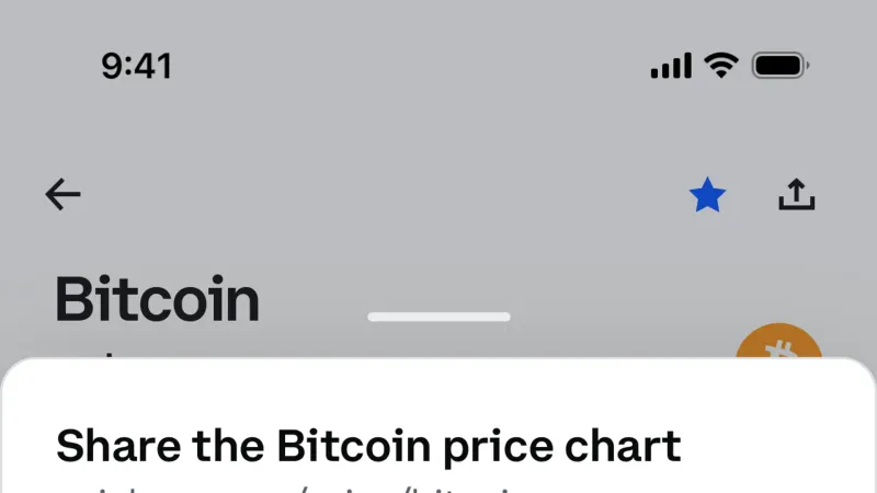 Share — Coinbase, Fintech UI