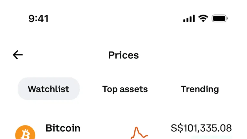 Bookmarks & Collections — Coinbase, Fintech UI