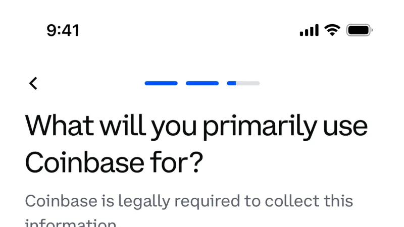 Select — Coinbase, Fintech UI