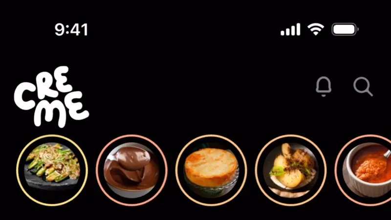 Tab Bar — CREME, Food & Drink UI