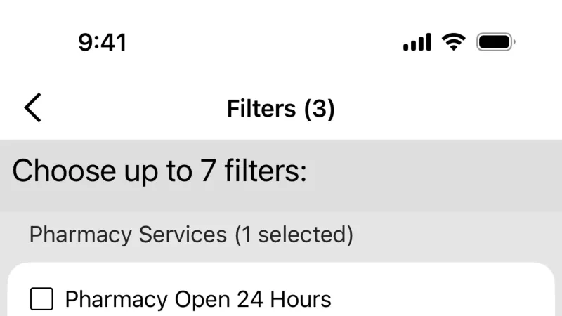 Filter & Sort — CVS Health, Health UI