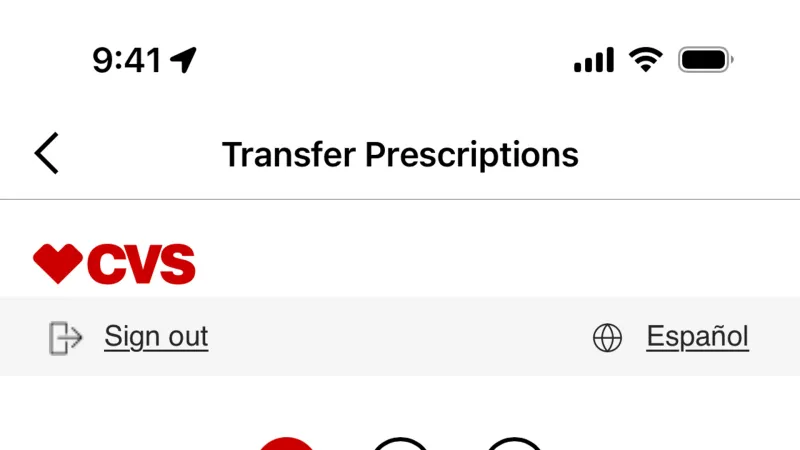 Progress — CVS Health, Health UI