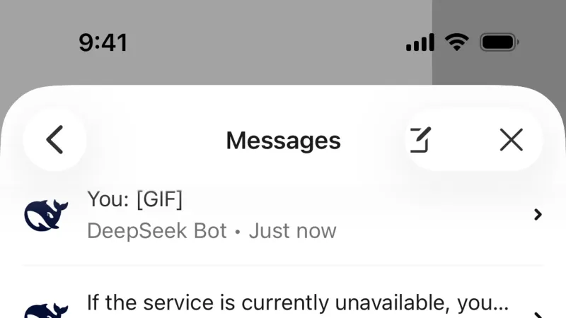 Emails & Messages — DeepSeek, AI & ML UI