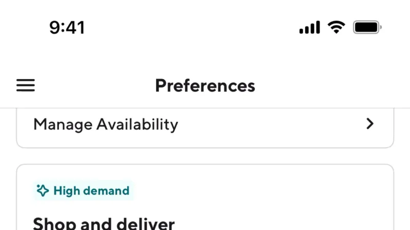DoorDash Dasher — Food & Drink, интерфейс, скриншот 7/205