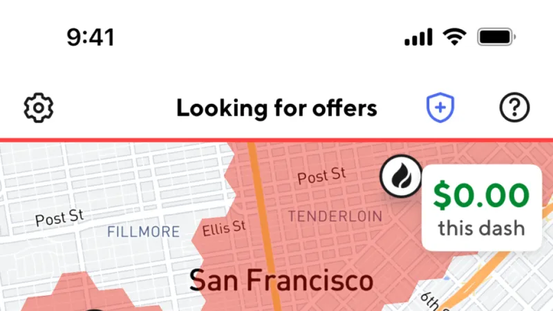 Floating Action Button — DoorDash Dasher, Food & Drink UI