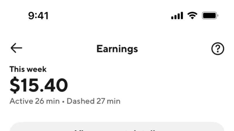 Charts — DoorDash Dasher, Food & Drink UI
