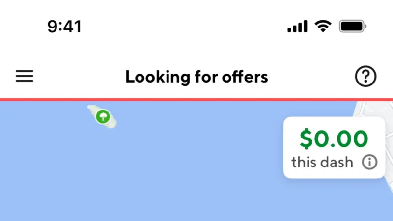 Guided Tour & Tutorial — DoorDash Dasher, Food & Drink UI