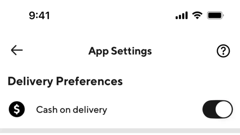 Switch — DoorDash Dasher, Food & Drink UI