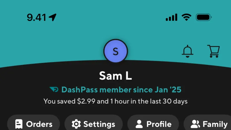 Dark Mode — DoorDash, Food & Drink UI