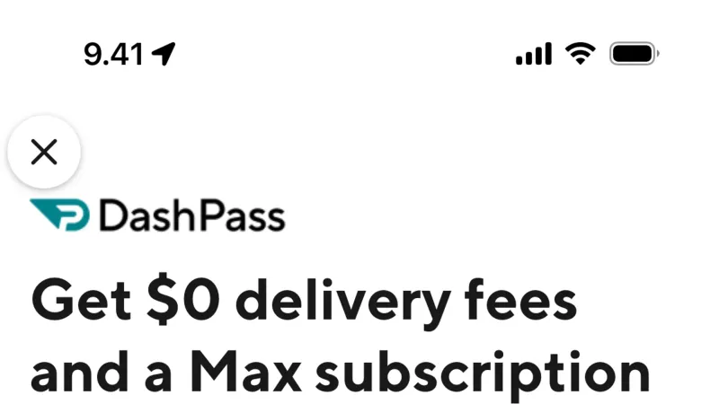Full-Screen Overlay — DoorDash, Food & Drink UI