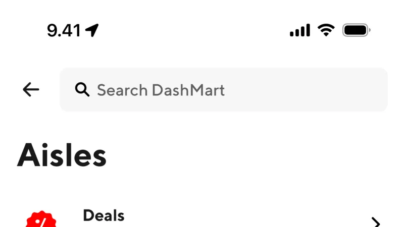 Stacked List — DoorDash, Food & Drink UI