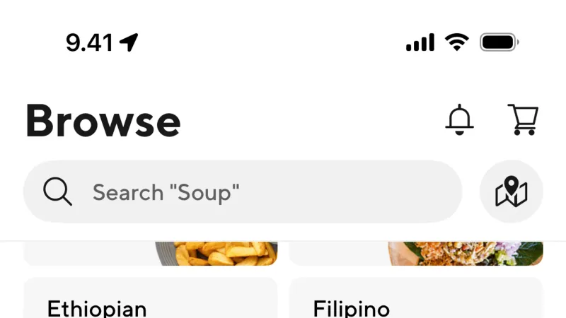Card — DoorDash, Food & Drink UI