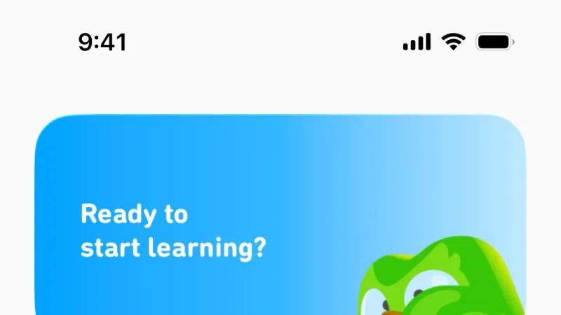 Widgets — Duolingo, Education UI