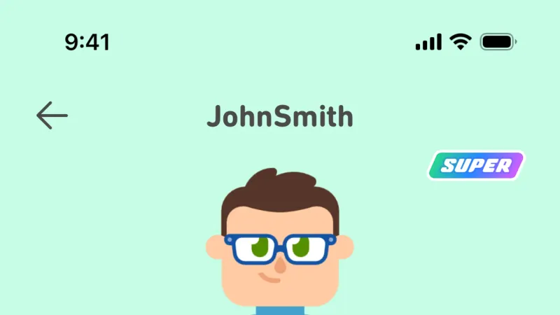 User / Group Profile — Duolingo, Education UI
