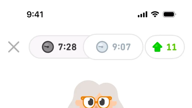 Timer & Clock — Duolingo, Education UI