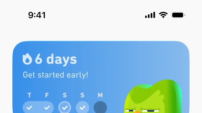 Widgets — Duolingo, Education UI