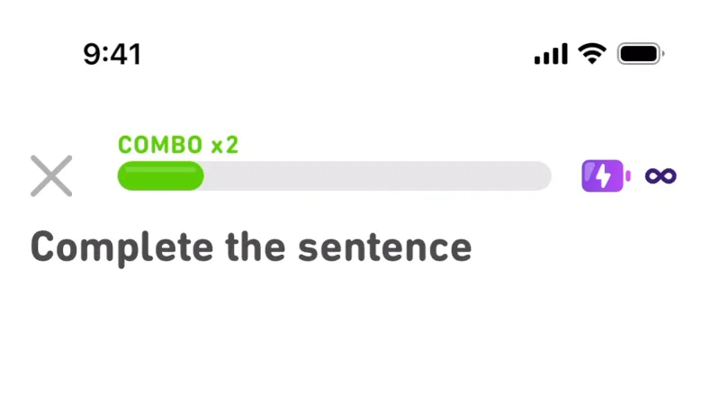 Acknowledgement & Success — Duolingo, Education UI