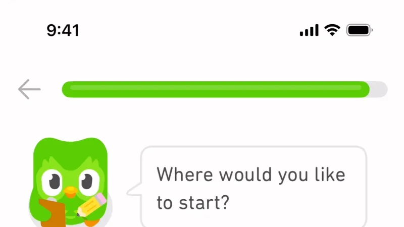 Badge — Duolingo, Education UI