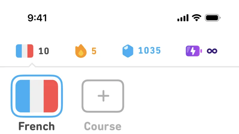 Drawer — Duolingo, Education UI