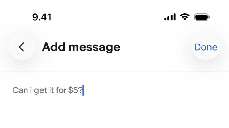 Text Field — eBay, E-commerce UI