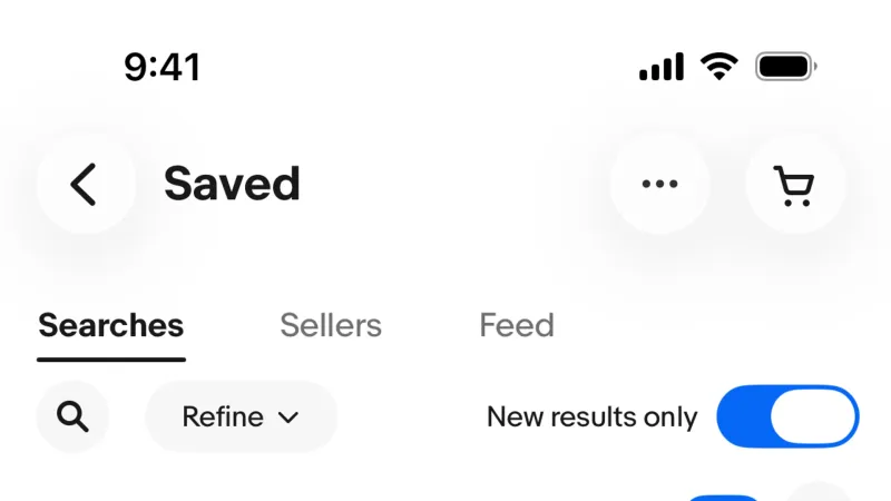 Bookmarks & Collections — eBay, E-commerce UI