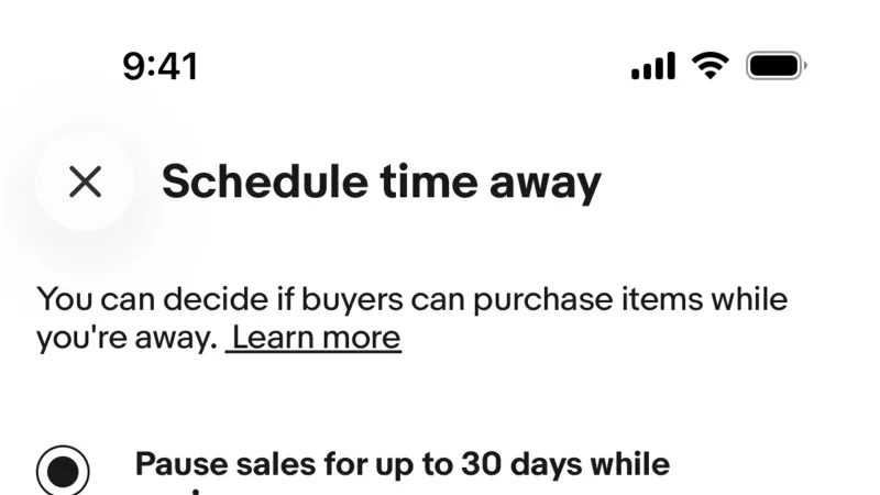 Schedule — eBay, E-commerce UI