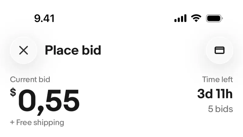 Other Action — eBay, E-commerce UI