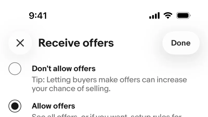 Set — eBay, E-commerce UI