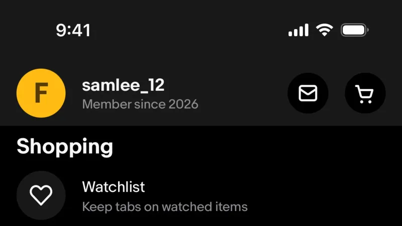 Dark Mode — eBay, E-commerce UI