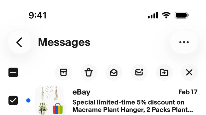 Action Option — eBay, E-commerce UI