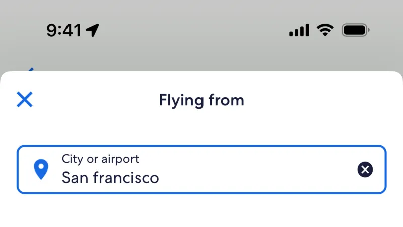 Location & Address — Expedia, Travel UI