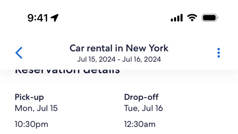 Order Detail — Expedia, Travel UI