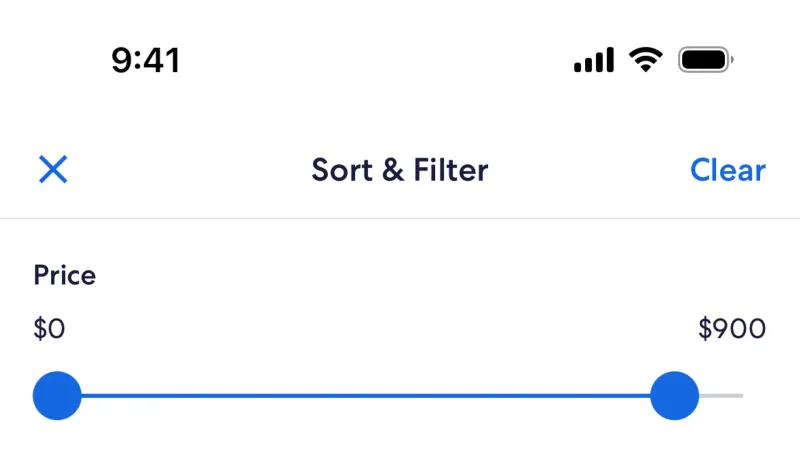 Filter & Sort — Expedia, Travel UI