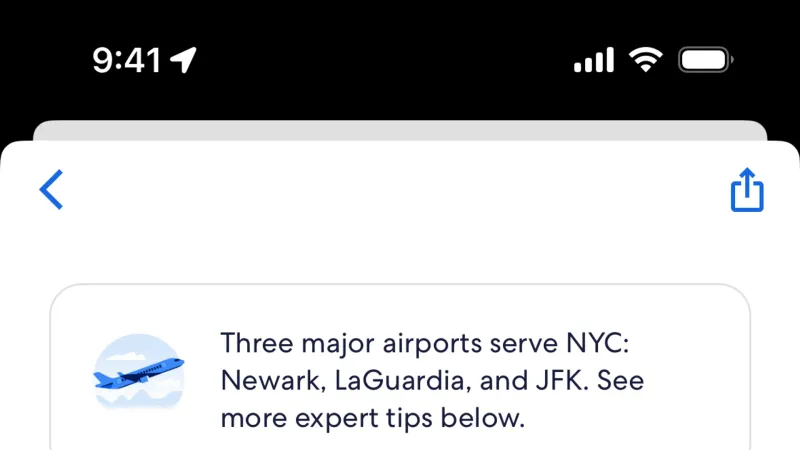 Article Detail — Expedia, Travel UI