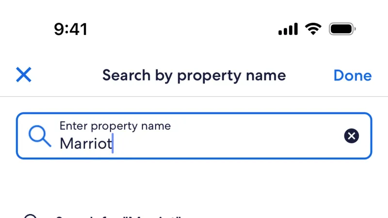 Search Bar — Expedia, Travel UI