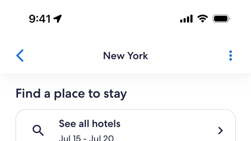 Thumbnail — Expedia, Travel UI