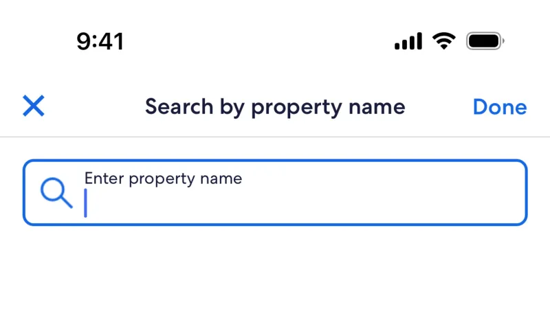 Search Bar — Expedia, Travel UI
