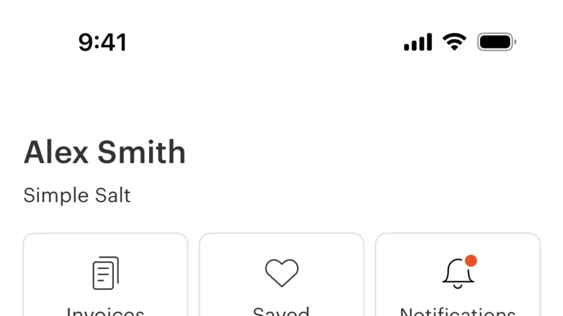 Status Dot — Faire Wholesale, E-commerce UI